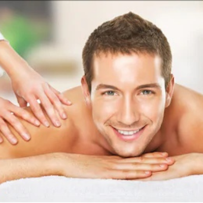 massage goes well on client he is smilying at Serenity massage center Gulberg Lahore