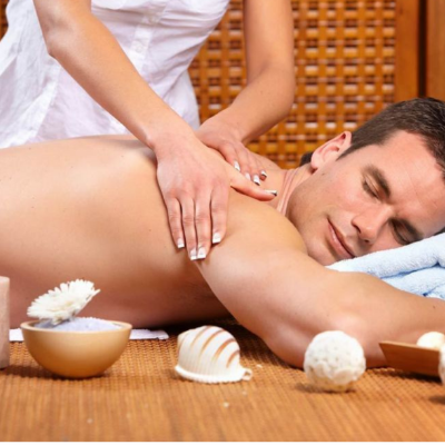 male client is enjoying full body massage at our best serenity massage center Gulberg Lahore